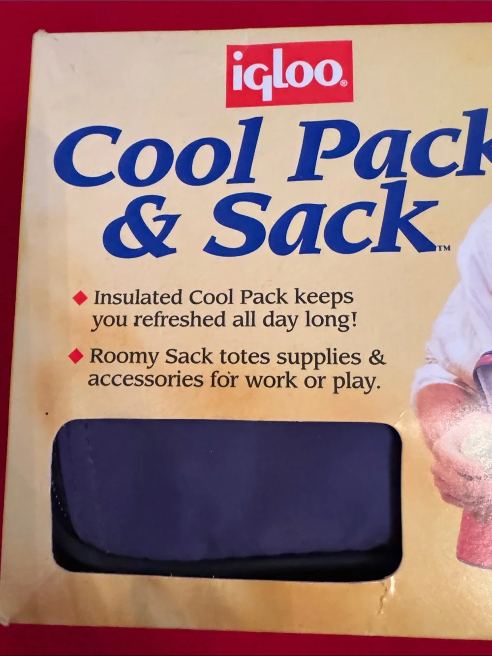 NWT Vintage Igloo Blue and Red Cool Pack & Sack Insulated Cooler Set BTS Soccer